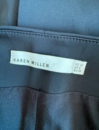 Vestido Karen Millen preto e cinzento assimétrico
