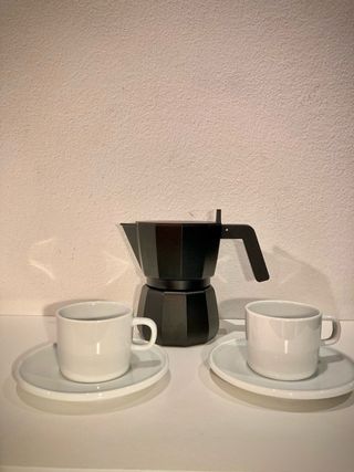 Moka Alessi + 2 tazzine caffè Alessi