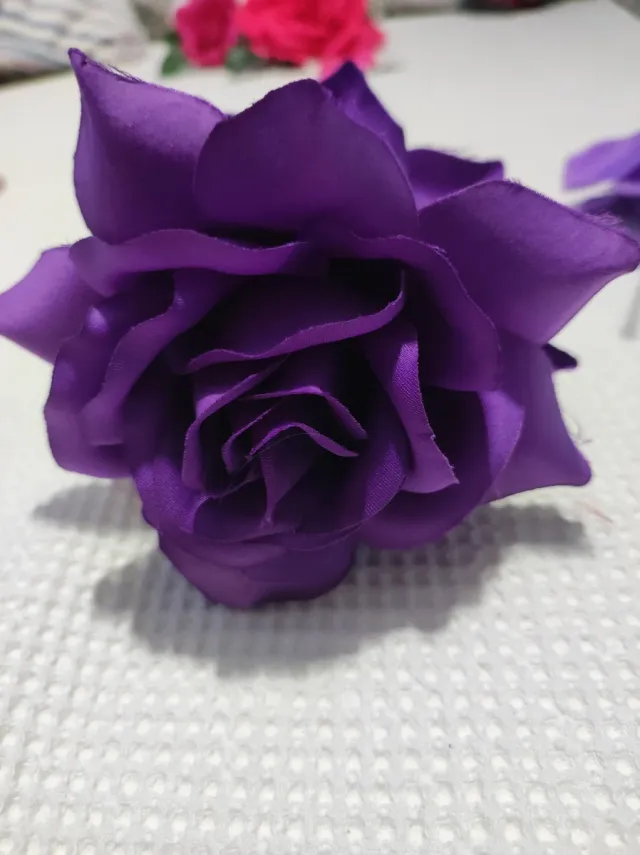 Conjunto flores flamenca morado