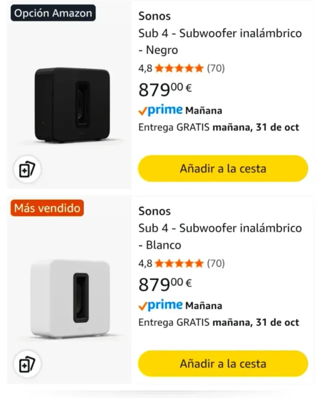 Sonos Sub 4 gen/ Blanco Precintado