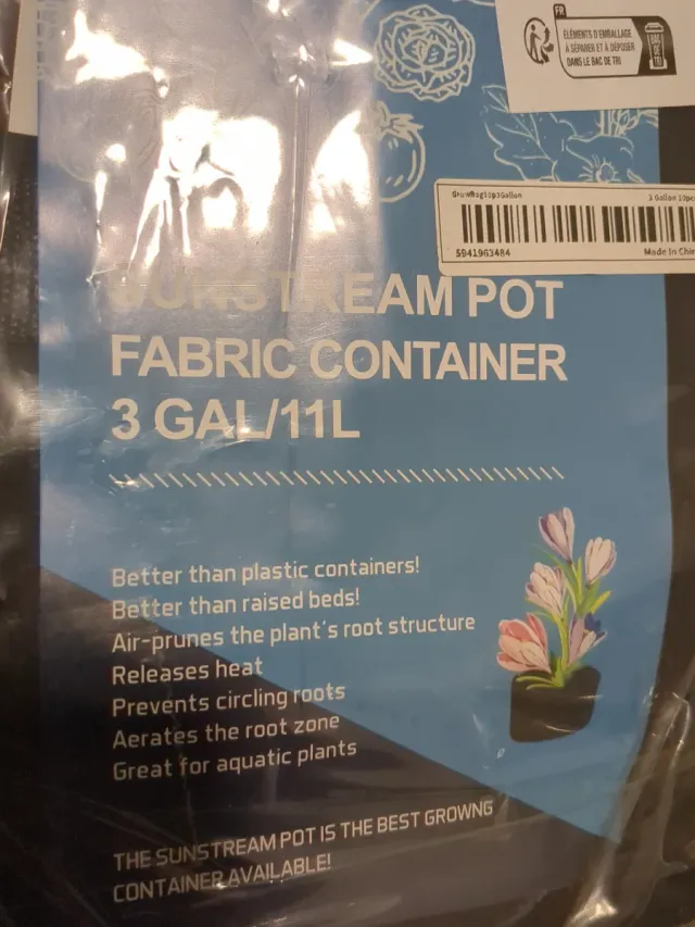 Maceta de tela Sunstream 3 Gal / 11L