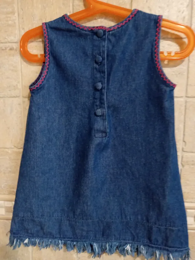 Vestido vaquero niña. Talla 12/18 meses