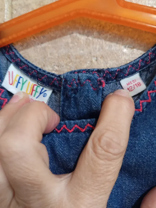 Vestido vaquero niña. Talla 12/18 meses