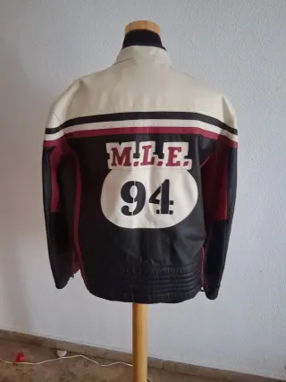 Chaqueta Motorista Negra, Roja y Blanca de polipie