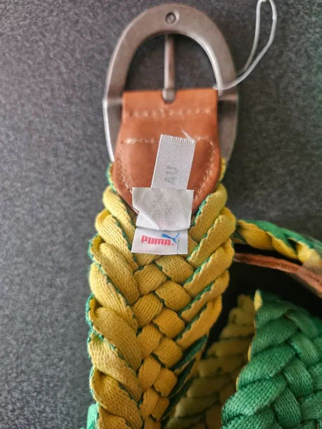 Cinture intrecciate donna verde e gialla