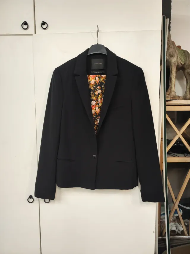 Blazer Scotch & Soda Negro con Forro Estampado