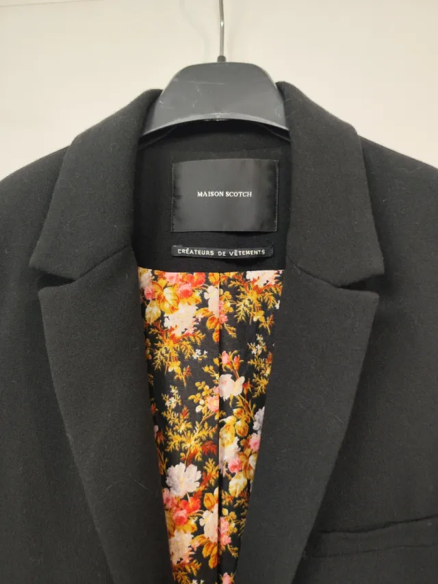 Blazer Scotch & Soda Negro con Forro Estampado