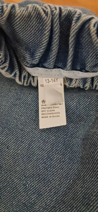 Pantalones vaqueros anchos niña 13-14 años