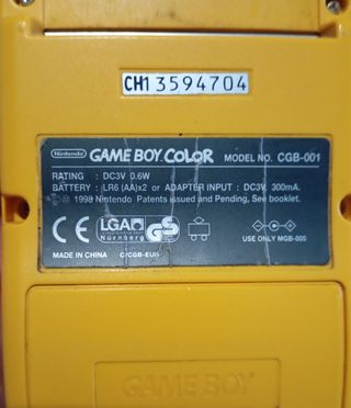 Nintendo Game Boy Color Amarillo + juegos+ luiji