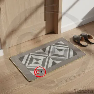 Tappeto moderno geometrico beige/grigio