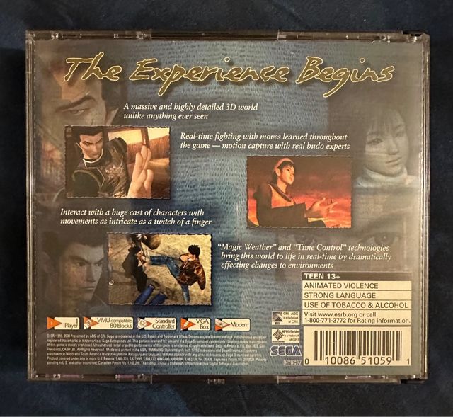 Shenmue Dreamcast USA completo da collezione