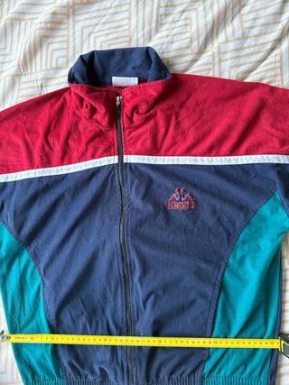 Chaqueta Vintage Kappa Velour Roja Azul Verde