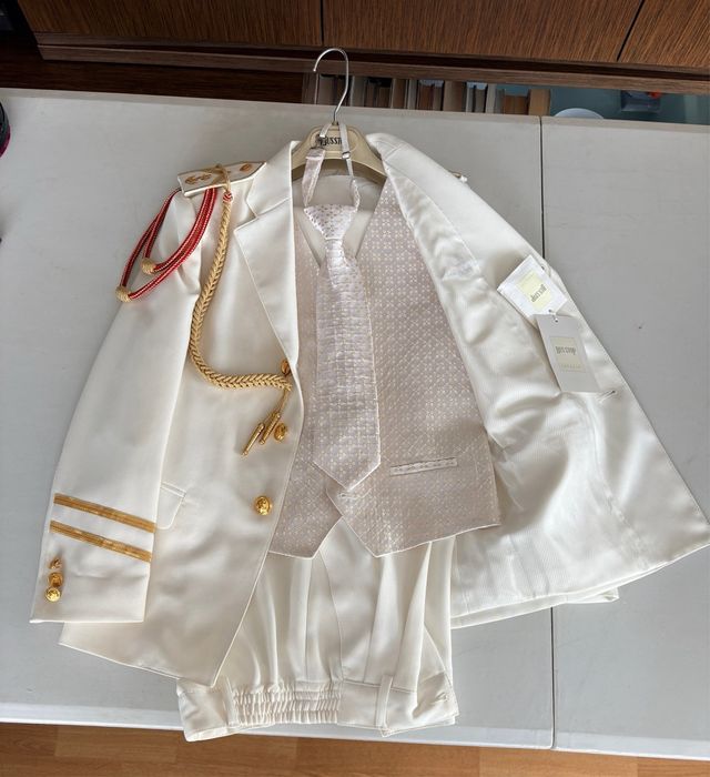 Traje Comunión Niño Bus Stop Blanco/Dorado