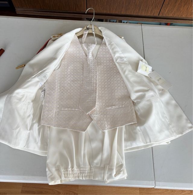 Traje Comunión Niño Bus Stop Blanco/Dorado