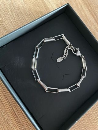 Pulsera Lotus Acero Cadena Rectangular