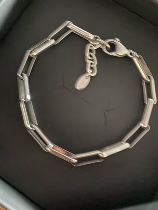 Pulsera Lotus Acero Cadena Rectangular