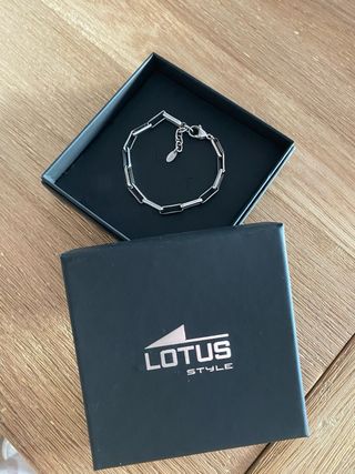Pulsera Lotus Acero Cadena Rectangular