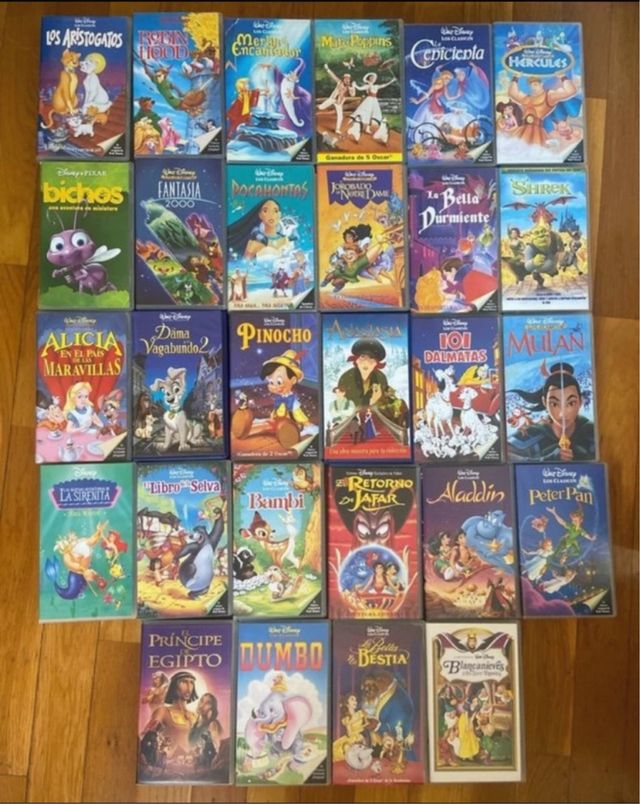 Confezione 28 film VHS Disney Classici