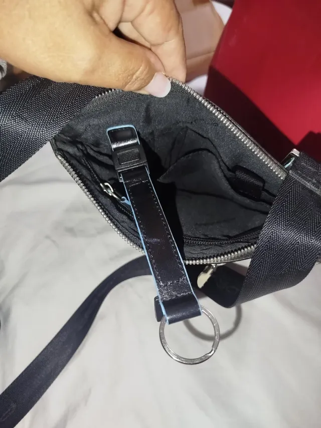 Bandolera Piel Piquadro Negra