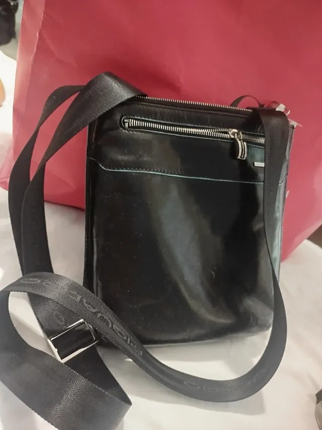 Bandolera Piel Piquadro Negra