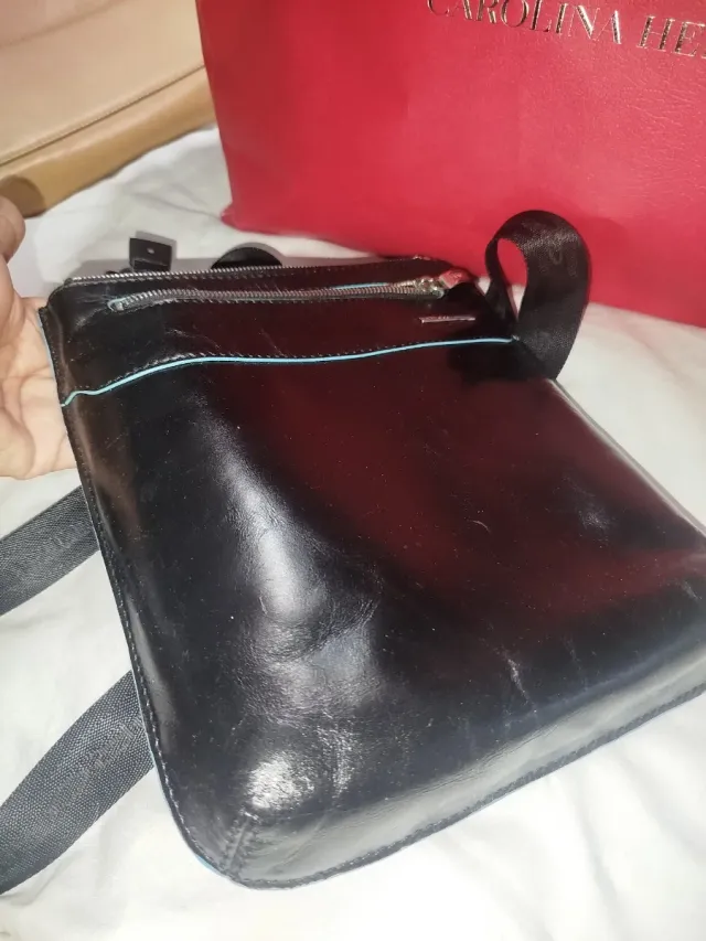 Bandolera Piel Piquadro Negra