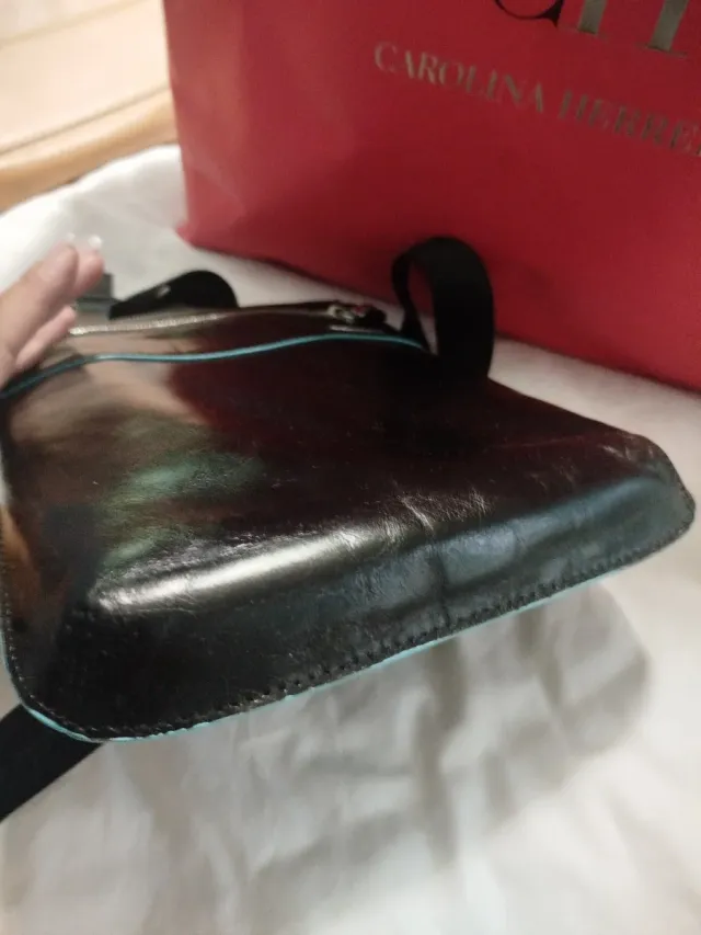 Bandolera Piel Piquadro Negra