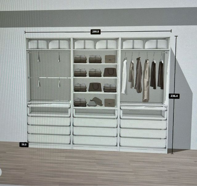 Guardaroba modulare Pax Ikea bianco