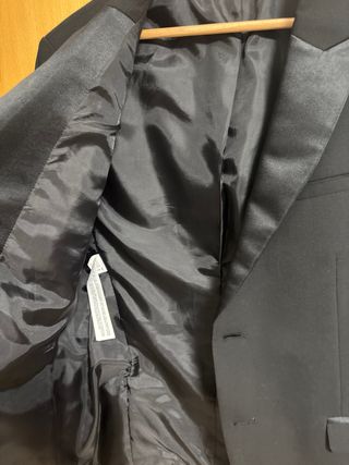 Americana Zara Negra Solapa Satén