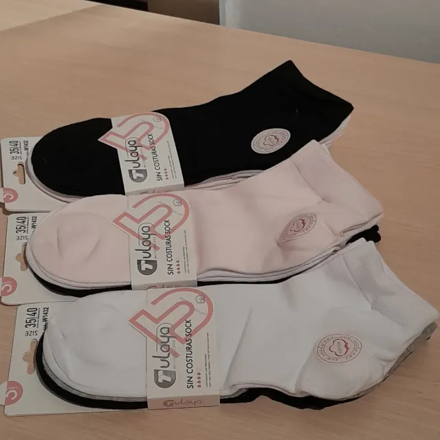 3 Pares Calcetines Tobilleros Mujer