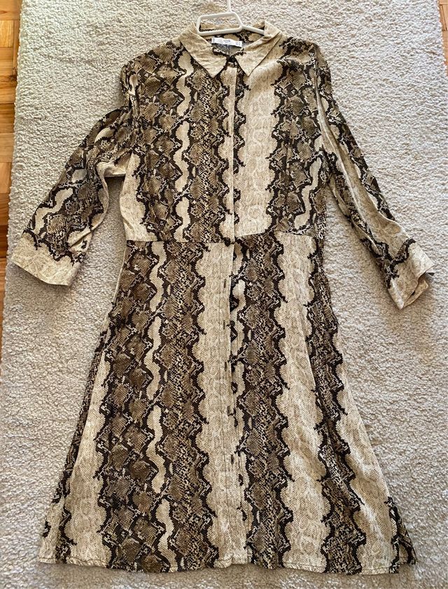 Vestido Mango estampado serpiente Talla M
