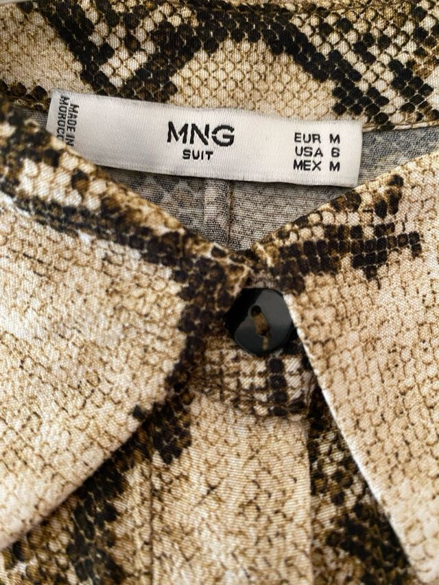 Vestido Mango estampado serpiente Talla M