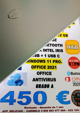 Portátil Dell Inspiron 15 5000 i7 16GB RAM