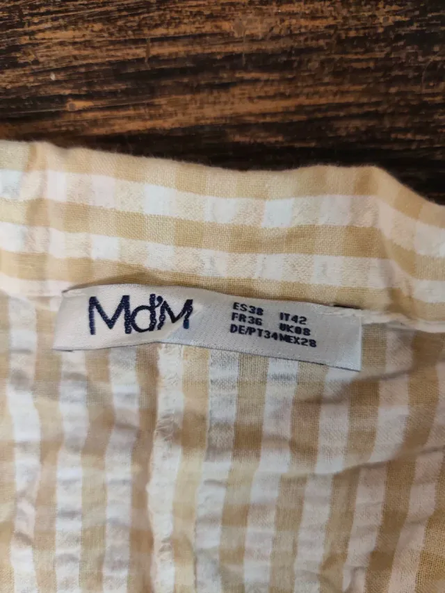 Blazer MD'M cuadros beige/blanco Talla 42