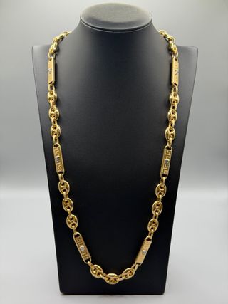 Cadena de granos de café con vérsacè de oro de 18k