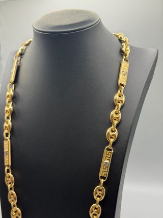 Cadena de granos de café con vérsacè de oro de 18k