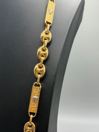 Cadena de granos de café con vérsacè de oro de 18k