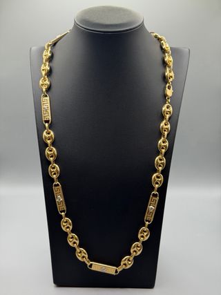 Cadena de granos de café con vérsacè de oro de 18k