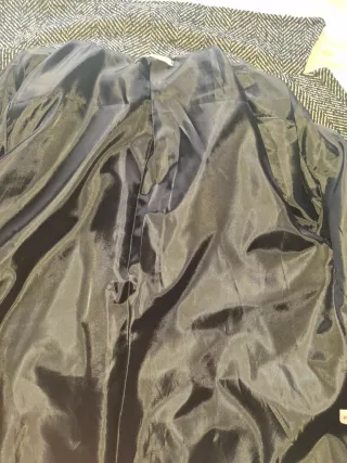 Chaquetón jaspeado gris y blanco