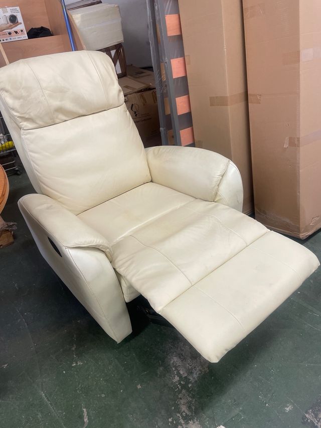 Butaca relax beige piel