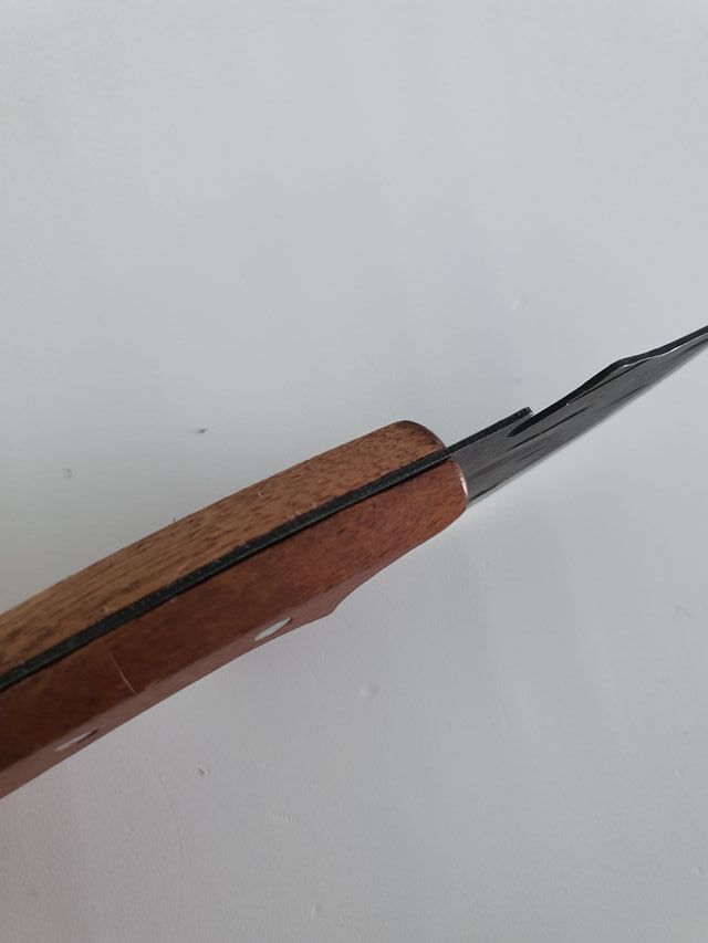 Cuchillo cocina acampada media luna funda forrada