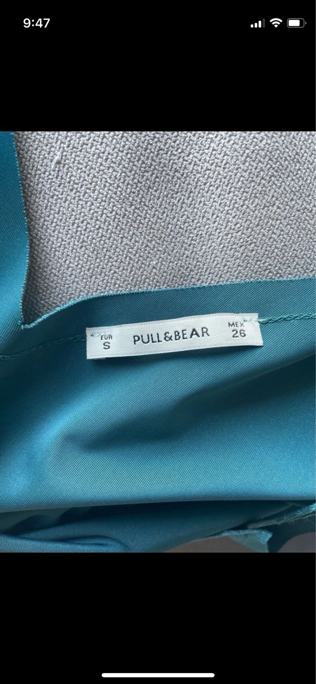 Top lencero terciopelo azul