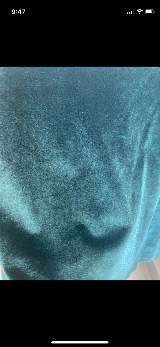 Top lencero terciopelo azul