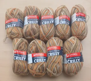 9 Ovillos Lana Mondial Crilly Stamped
