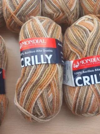 9 Ovillos Lana Mondial Crilly Stamped