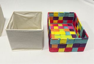 Lote 3 Cajas Almacenaje Tela