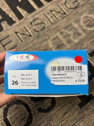 Scarpette ginnastica ritmica bianche taglia 26