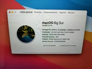 MacBook Pro 15 i7 16GB (2014)