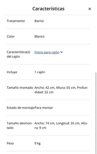 Mesita de noche IKEA madera maciza