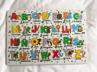 Puzzle Alfabeto Spagnolo Montessori Animali