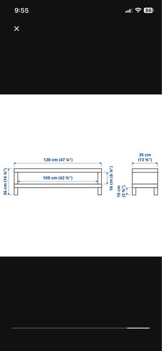 Mueble TV negro-marrón